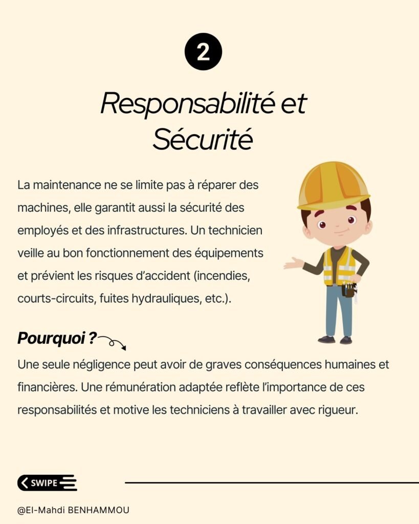 Dessin d’un technicien souriant en gilet jaune assurant la sécurité en usine.